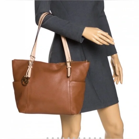 MICHAEL MICHAEL KORS Jet Set Luggage Leather Tote Bag NWT